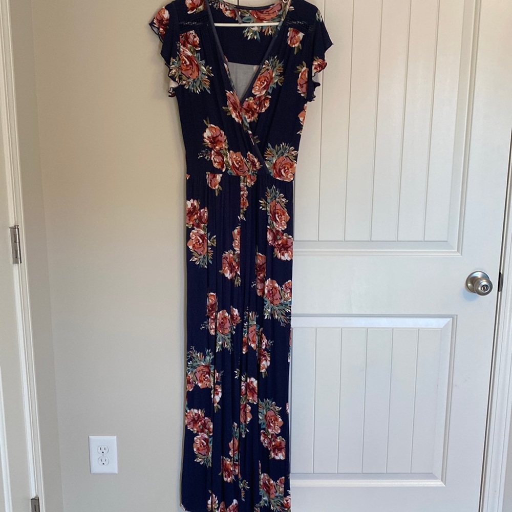 Short sleeve Floral jumpsuit